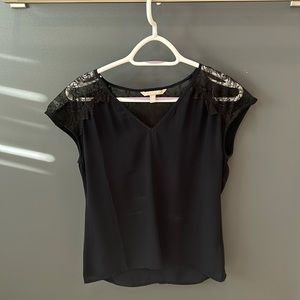 Navy blue lace blouse